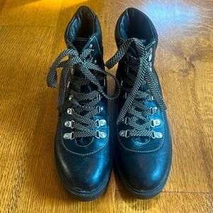 JCrew Leather Black Boots - almost new!